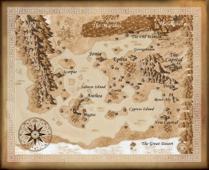 Map of Pearseus | From the blog of Nicholas C. Rossis, author of science fiction, the Pearseus epic fantasy series and children's books