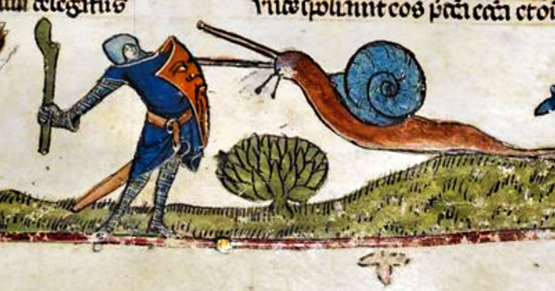 Medieval knights and snails | From the blog of Nicholas C. Rossis, author of science fiction, the Pearseus epic fantasy series and children's books