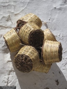 Wicker baskets, Hydra, Greece