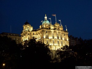 Night view of Edinburgh, Scotland, UK