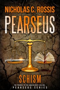 Pearseus: Schism book cover | From the blog of Nicholas C. Rossis, author of science fiction, the Pearseus epic fantasy series and children's books