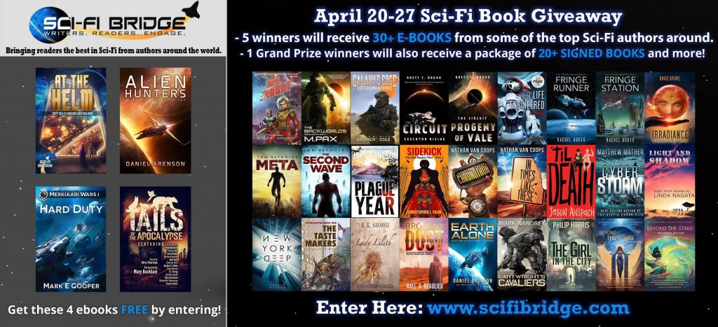 SciFi Bridge giveaway | From the blog of Nicholas C. Rossis, author of science fiction, the Pearseus epic fantasy series and children's books