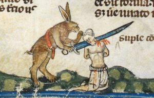 Killer bunnies from medieval manuscript illustrations | From the blog of Nicholas C. Rossis, author of science fiction, the Pearseus epic fantasy series and children's books