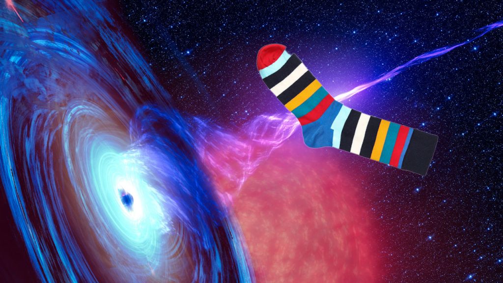 Sock entering wormhole | From the blog of Nicholas C. Rossis, author of science fiction, the Pearseus epic fantasy series and children's book